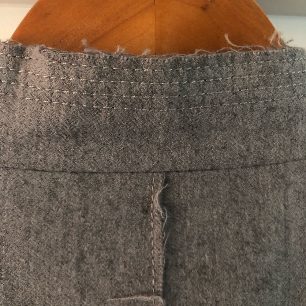 Banana Republic Peplum Military Blazer Gray Wool and Cotton Blend Women's Size 8 - Picture 10 of 16